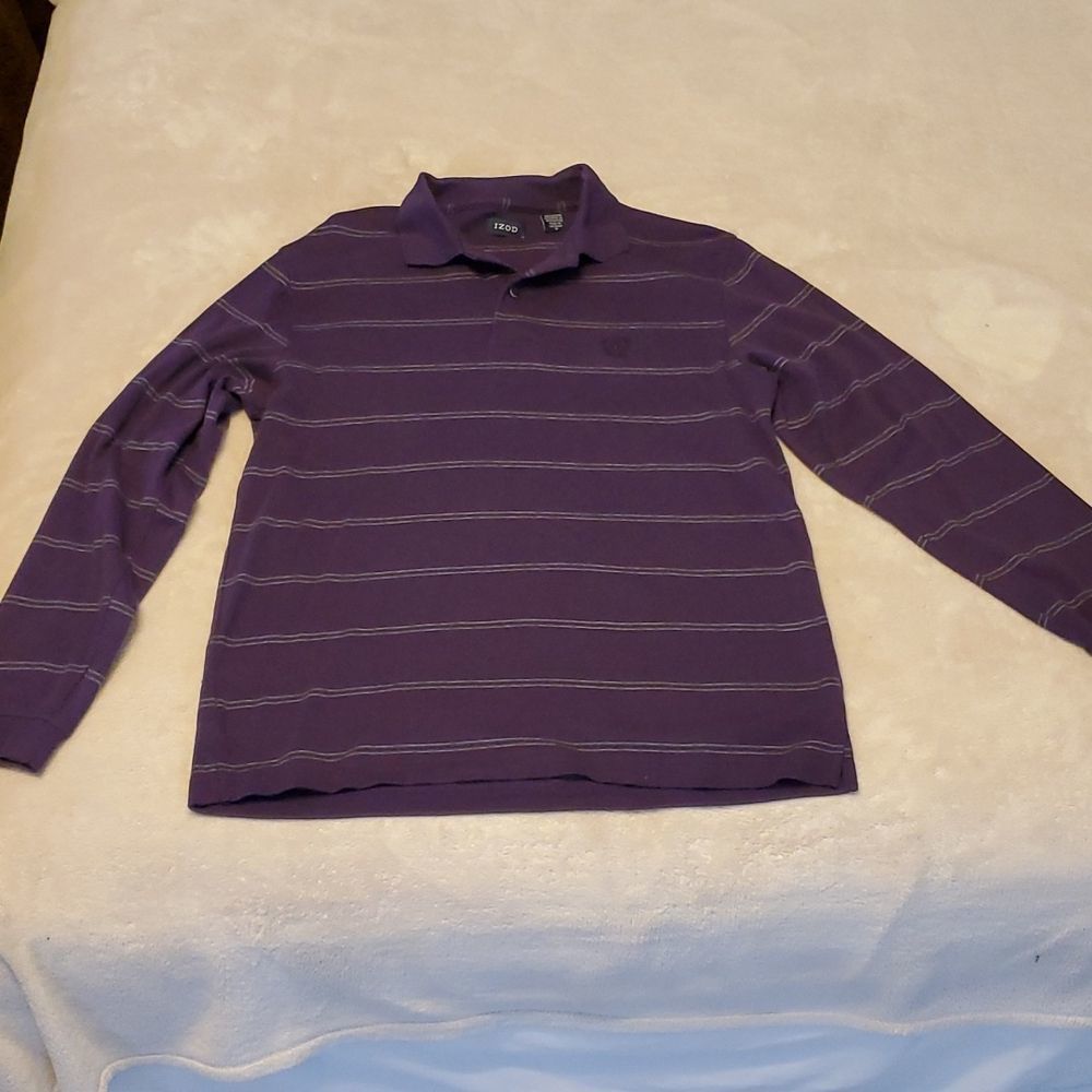 Izod purple M long sleeve men's shirt